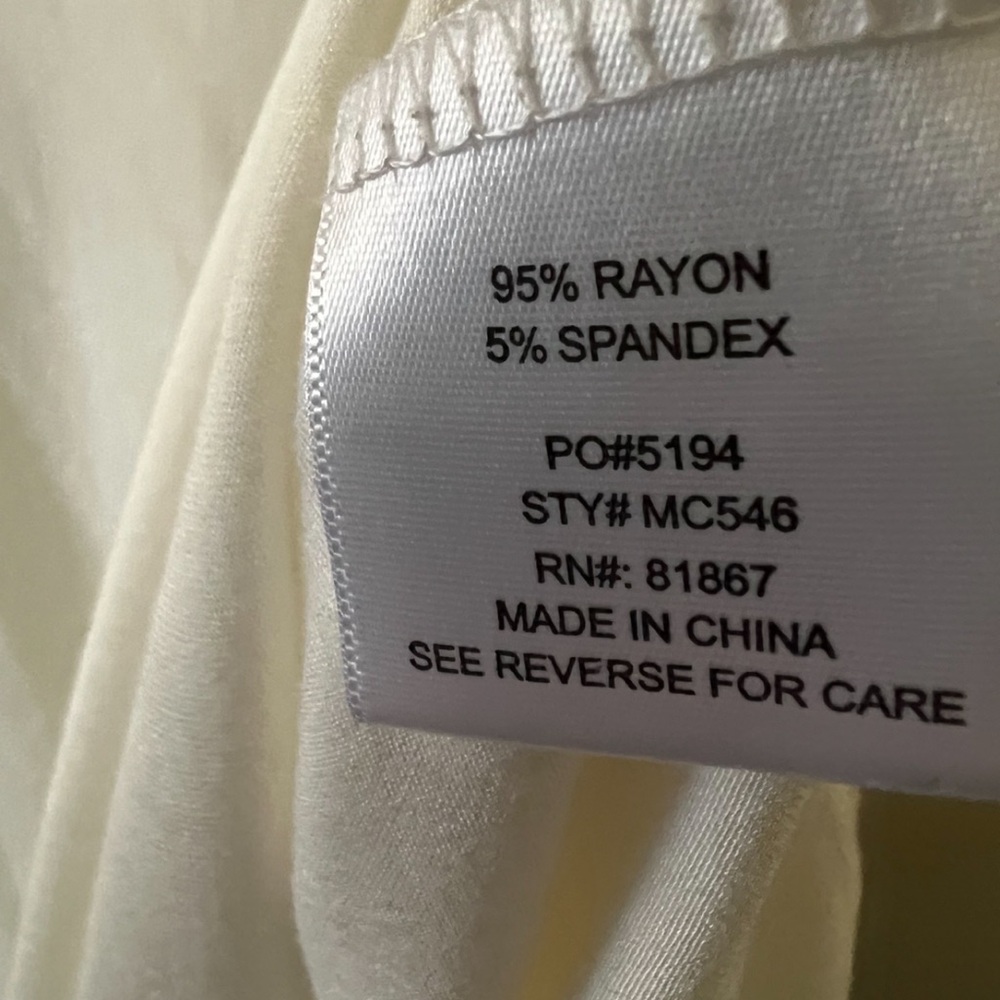 New Olivia Sky White Asymmetrical Sleeveless Tunic Tank Top - Picture 5 of 14